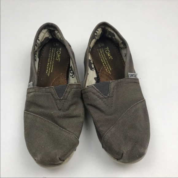 Toms Grey Slip On Sz 7.5 - Picture 1 of 7